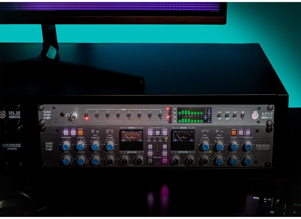 Solid State Logic Alpha 8 High-Performance 8 x 8 AD and DA Converter with Analogue, ADAT, and USB I and O (Black)