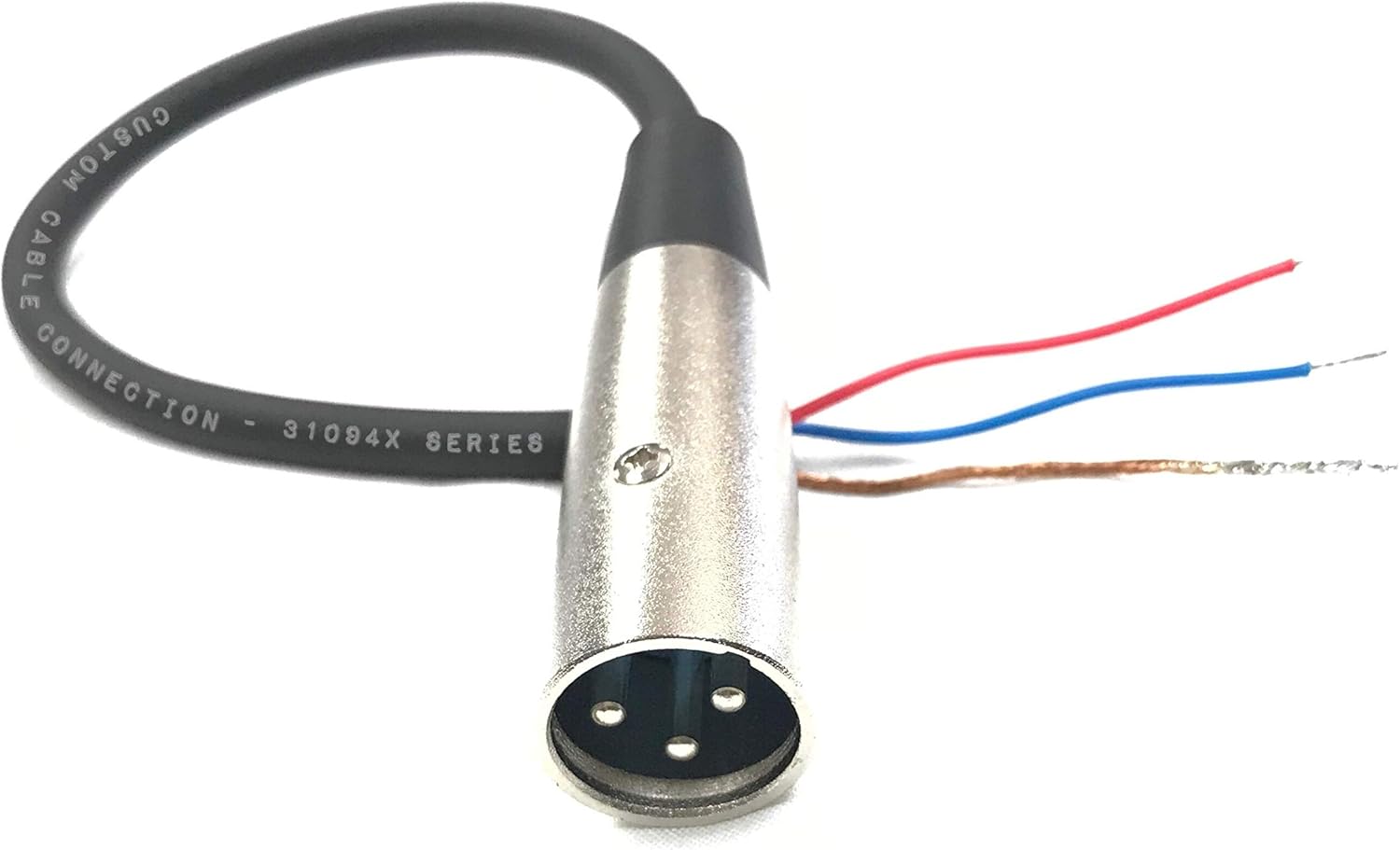 125 Foot Custom Cable Connection Pro-Audio XLR Balanced Microphone Male to Blunt Economy Cable