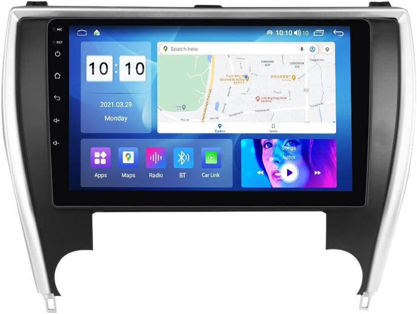 Android Car Stereo for Toyota Camry 2014-2017,10 inch IPS Touchscreen with Upgrade Wireless CarPlay & Android Auto,WiFi/GPS,Support SWC and Subwoofer,4-Core 2G+32G