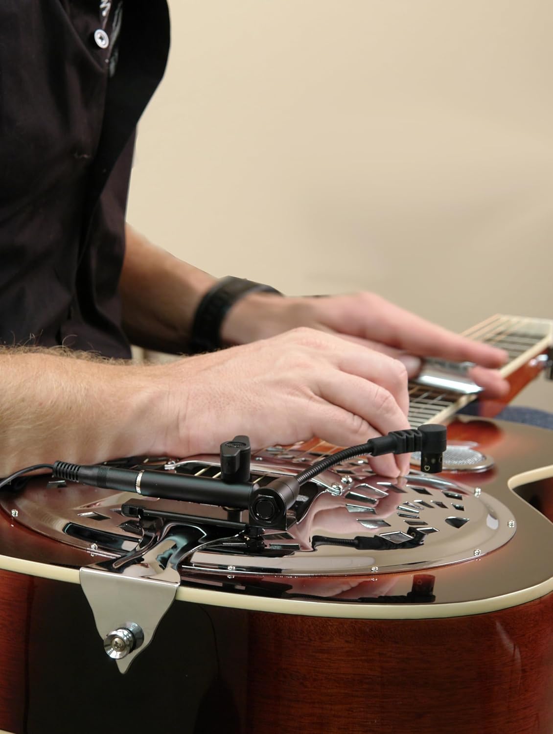 Gold Tone ABS-C Banjo-Resonator Guitar Mic (Condenser) - Gooseneck Microphone with Adjustable Bracket