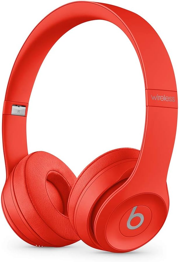 Beats Solo3 Wireless On-Ear Headphones - Apple W1 Headphone Chip, Class 1 Bluetooth, 40 Hours of Listening Time, Built-in Microphone - Red