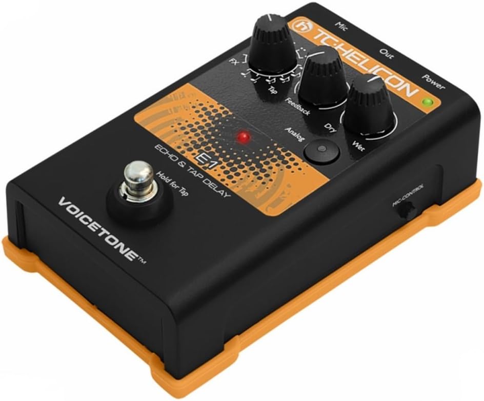 TC-Helicon VOICETONE E1 Single-Button Stompbox for Compelling Vocal Echo Effects