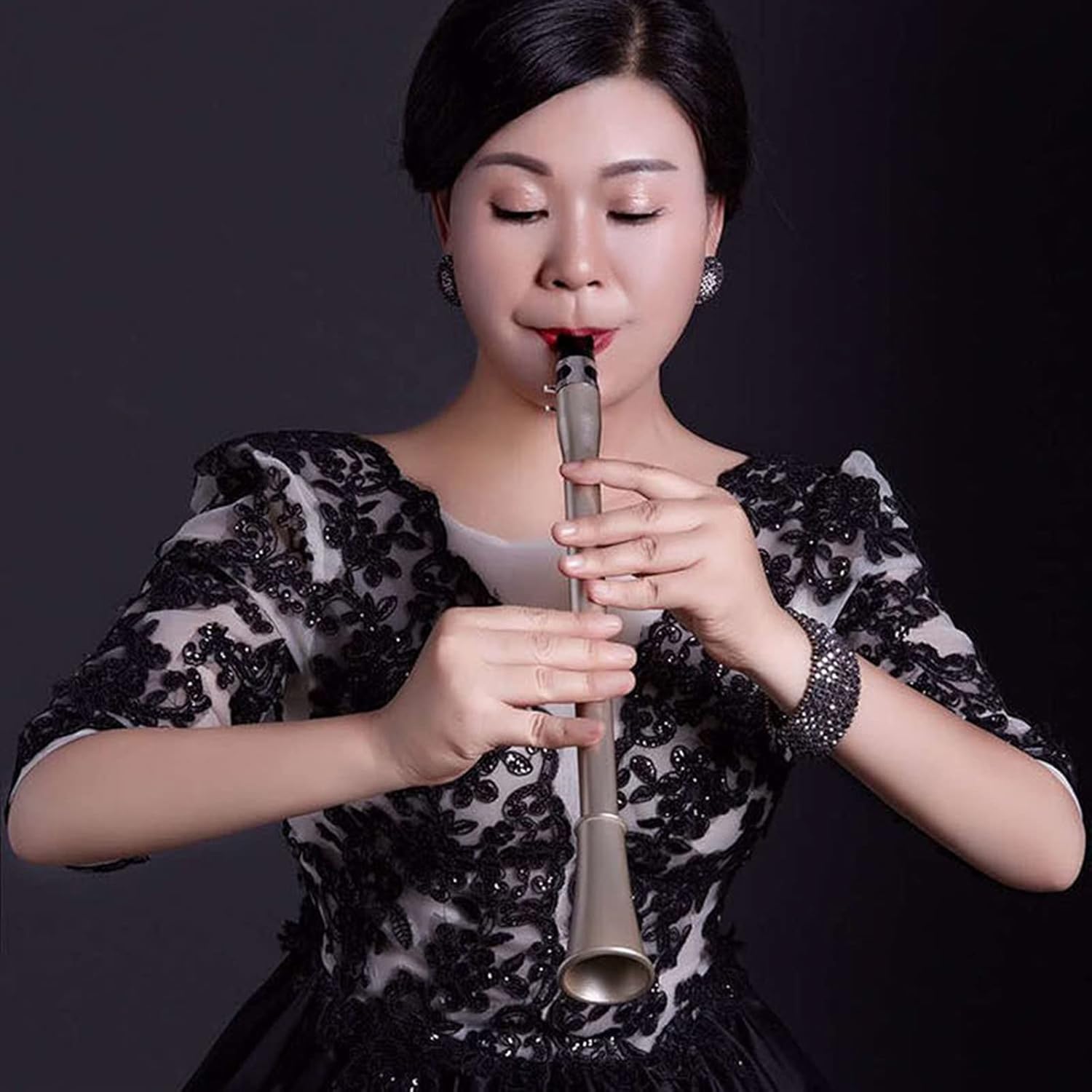 Pocket Saxophone ABS Sax Mini Portable Saxophone Little Saxophone with Carrying Bag Woodwind Instrument (Color : D Key)