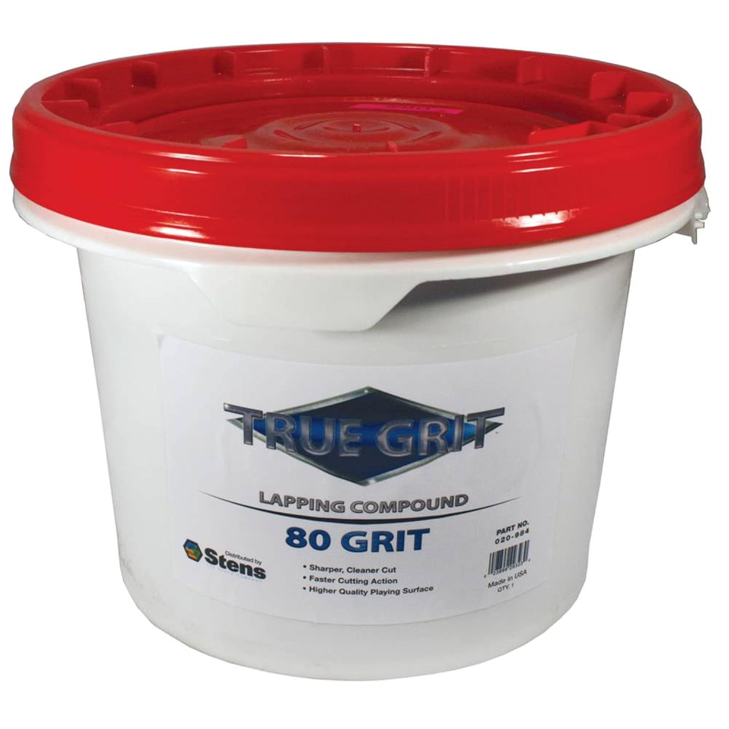 Stens 020-984 Lapping Compound Compatible with/Replacement for Jacobsen 5002490 Formulated with Precisely Enough Viscosity to Permanently Suspend The Abrasive, 25 lb. Bucket, 80 grit