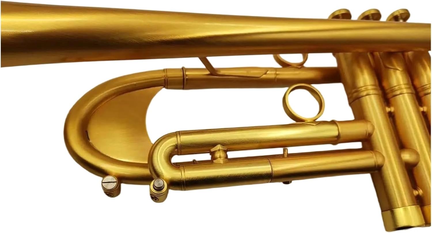 Trumpet Brass Set Bb Trumpet Gold Plated Brass Bell Professional Instrument With Box