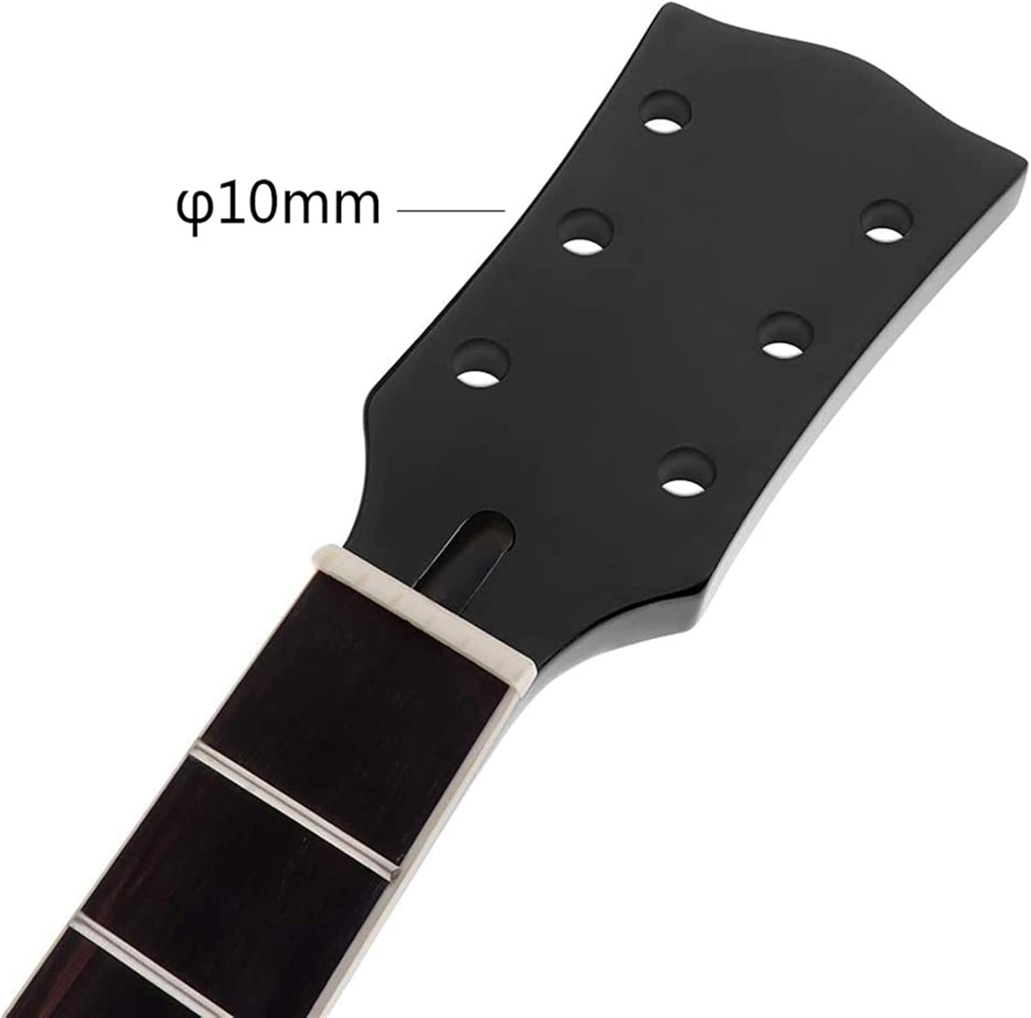 Replacement Guitar Neck Glossy Black 22-fret Maple Electric Guitar Neck Rosewood Fingerboard