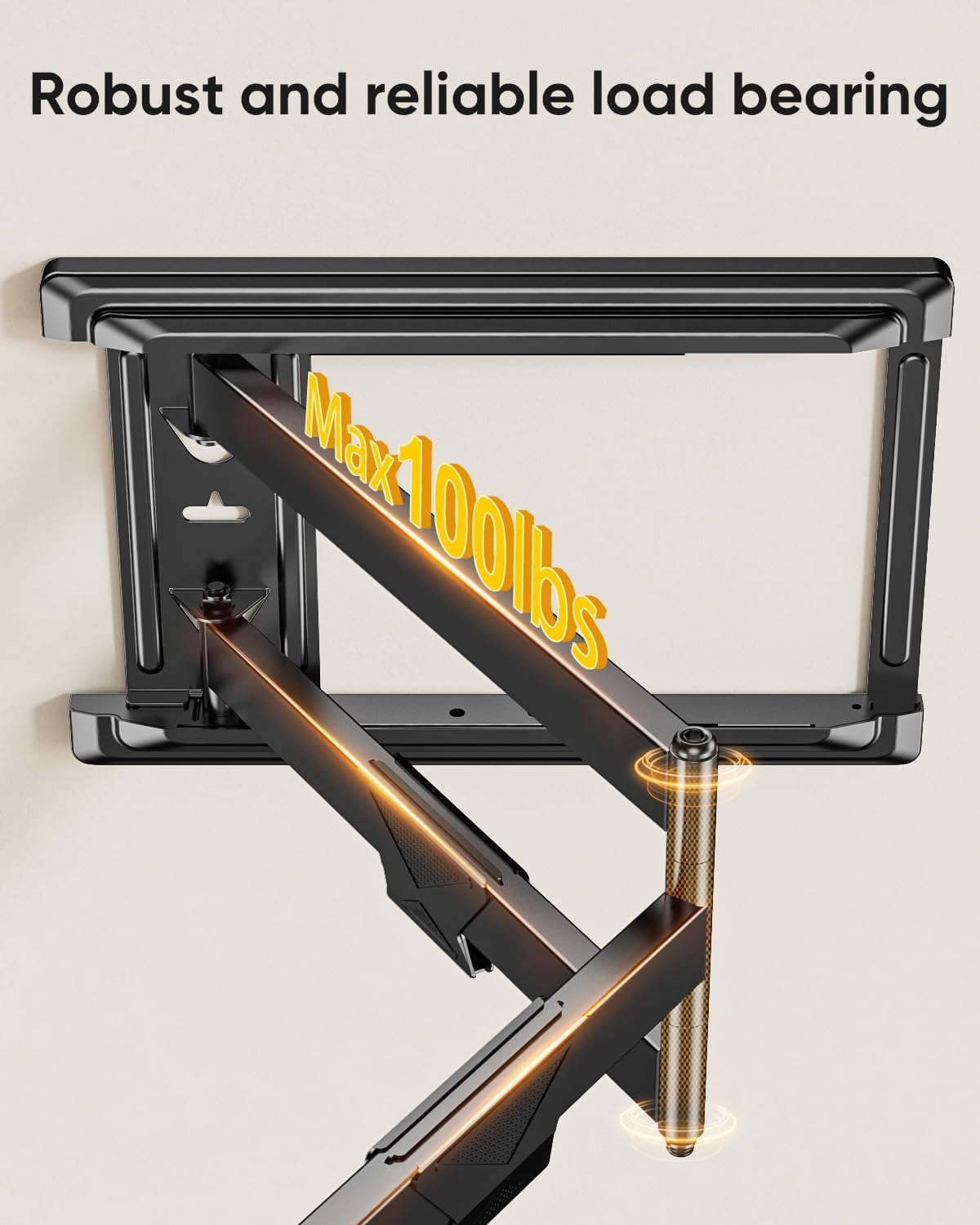 FORGING MOUNT Long Arm TV Mount for Most 37-75 Inch TVs, 30 Inch Long Extension Arm Corner TV Wall Mount, Full Motion Wall Mount Swivel, Tilt, Articulating VESA 600X400mm,Holds up to 100lbs