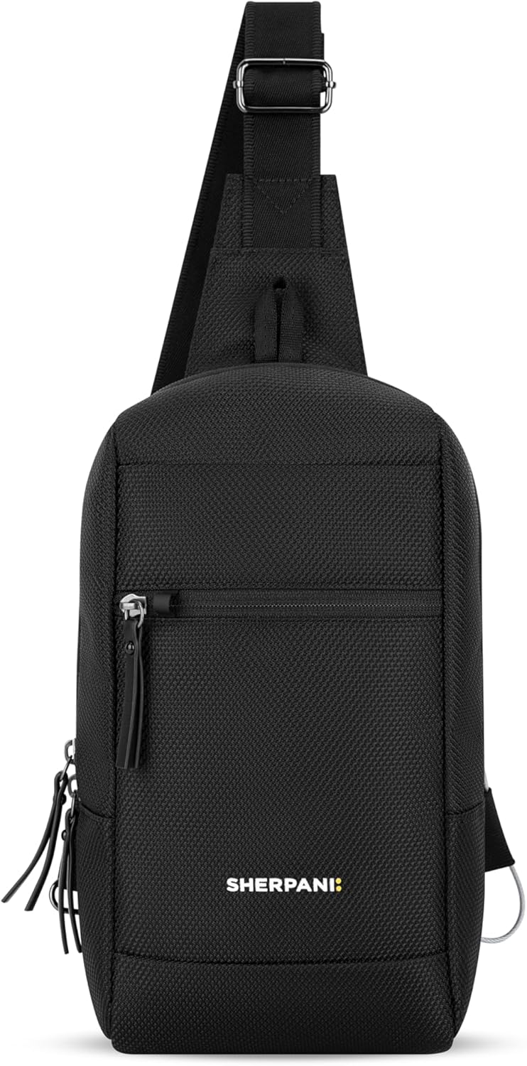 Sherpani Metro, Anti Theft Sling Bag, Sling Backpack, 5L Travel Bag, Shoulder Chest Purse, Crossbody Backpack for Women, Metal Hardware, Travel Gift (Carbon)