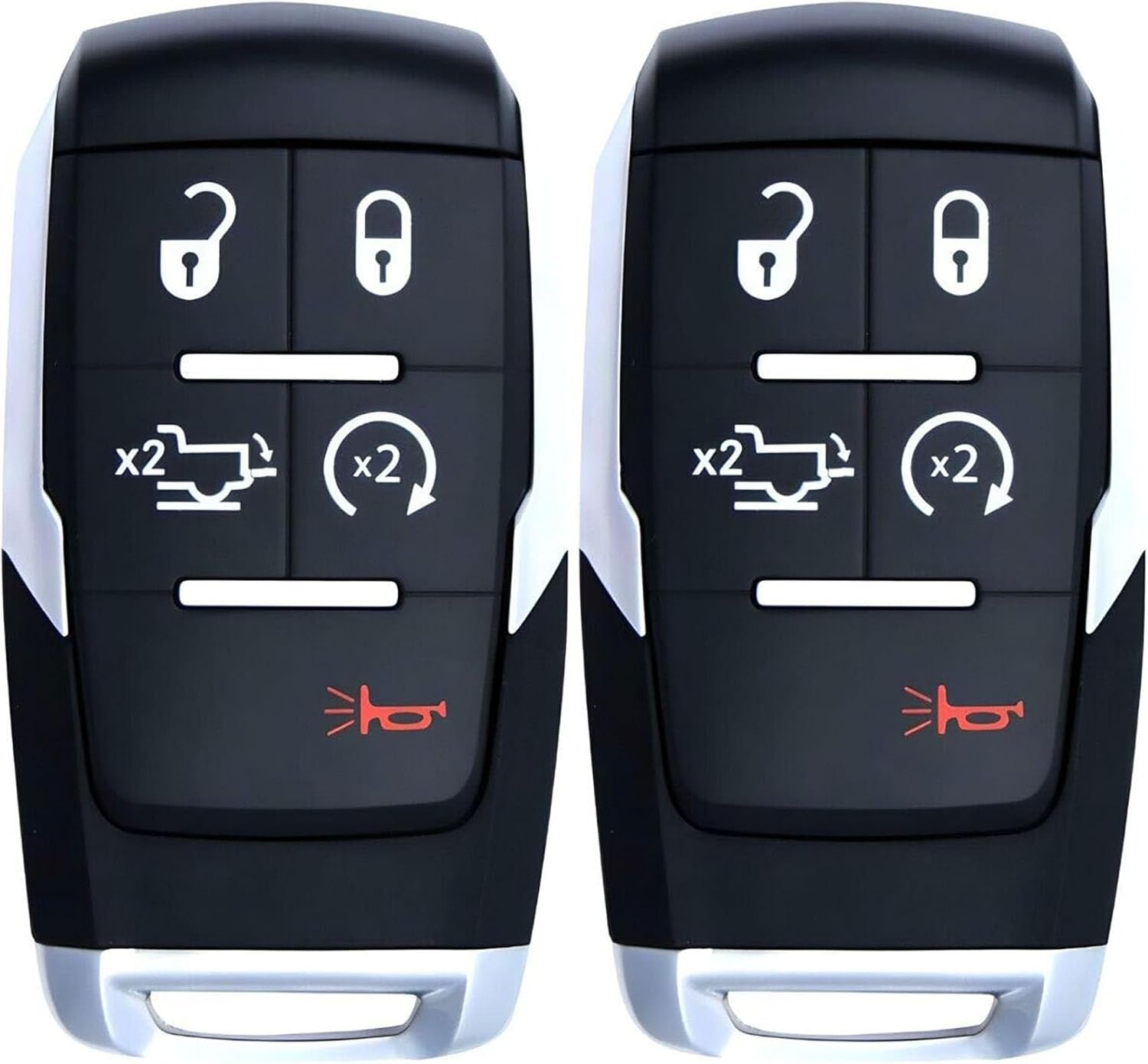 2X New Quality Replacement Proximity Key Fob Remote Compatible with & Fit for RAM 2500 3500 4500 5500 - MPN GQ4-76T-01