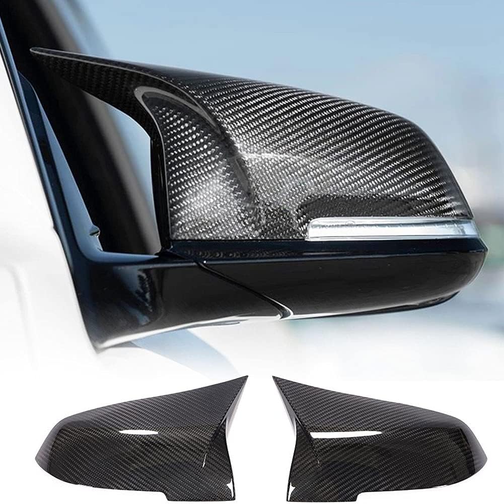 MCARCAR KIT Dry Carbon Fiber Mirror Cover Caps Fits for BMW 1 2 3 4 Series F20 F22 F23 F30 F31 F35 F34 F32 F33 F36 2012-2018 Replacement Style Rearview Side Mirror Caps Car Exterior Outside Shell