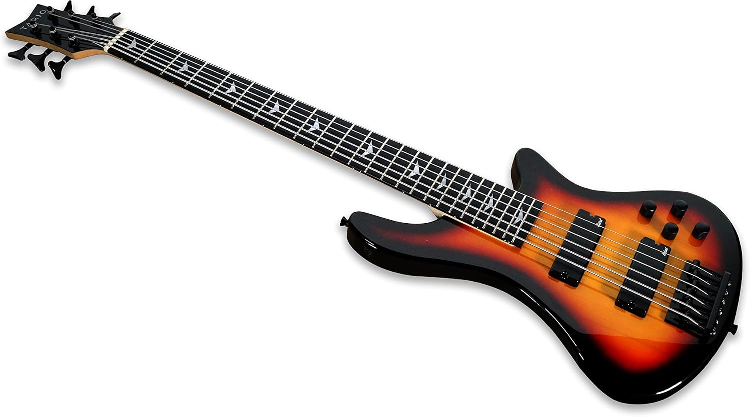 TARIO 6 String Electric Bass Bolt_On Maple Neck,Poplar Body Sunburst