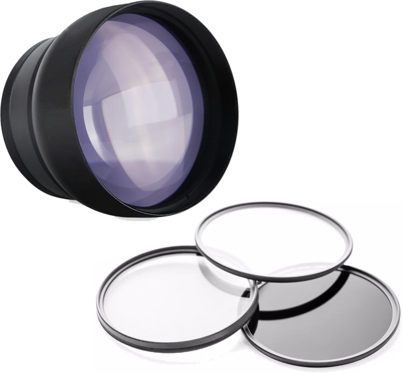 Canon PowerShot G1 X Mark II 2.2X High Definition Super Telephoto Lens + Lens/Filter Adapter + 58mm 3 Piece Filter Kit + Nw Direct 5 Piece Cleaning Kit