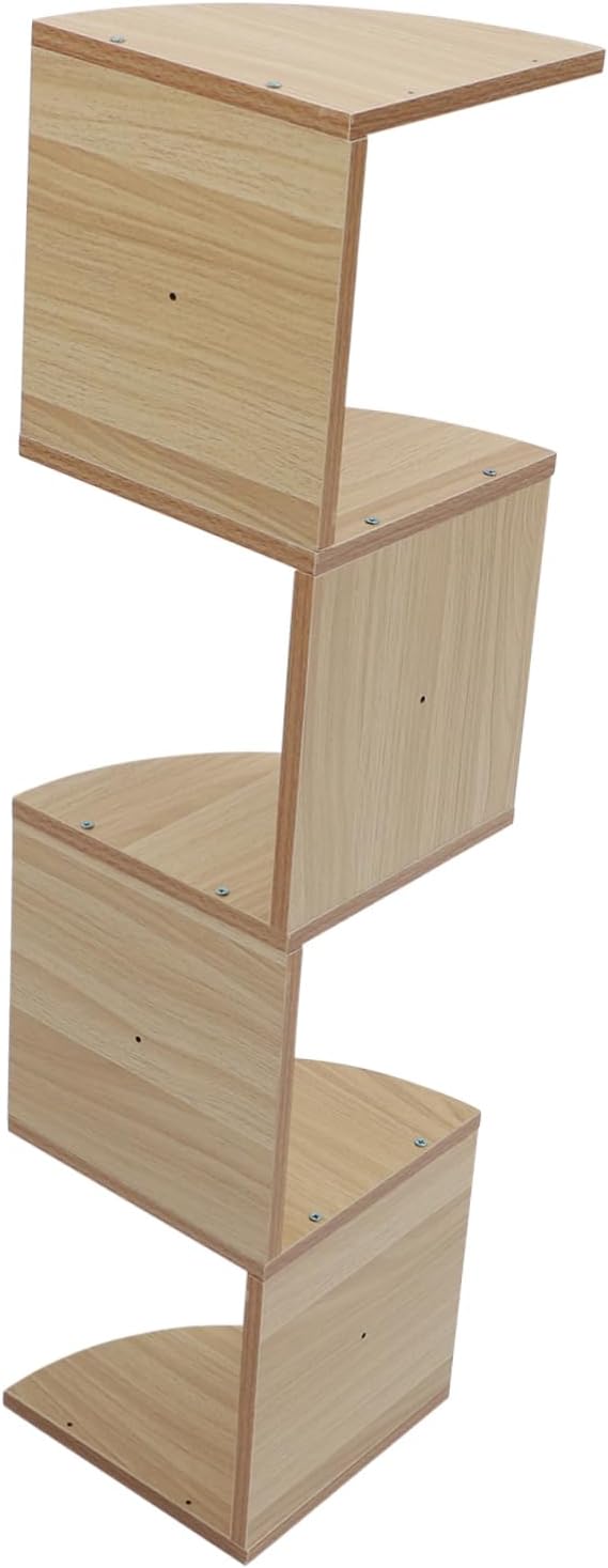 1set Elegant Wooden Wall-Mounted Storage Shelf Multipurpose Corner Shelf Wall Mount for Living Room Bedroom