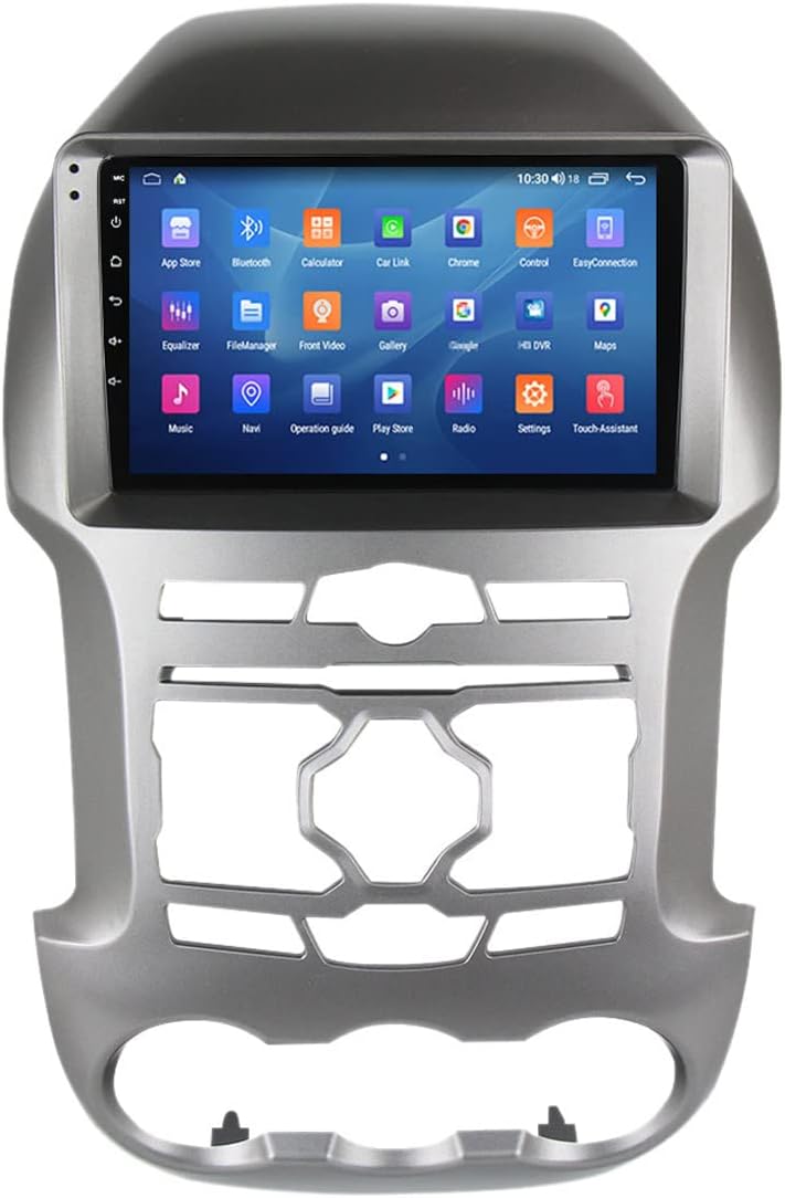 9 Inch Double Din Digital Media Car Stereo Receiver Bluetooth 4/5.0 Touch Screen Car Radio MP5 Player for Ford Ranger 3 2011-2014 Support Carplay/DSP/4G/FM/USB/SWC