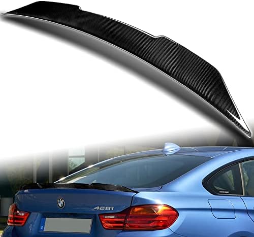 HYPERSPEED Real Carbon Fiber Trunk Spoiler Wing Lip kit Rear Lip kit PSM-Style Fit for BMW F36 4-Series 4DR 2015 2016 2017 2018 2019 2020, Car Mods Exterior Accessories Auto Replacement Parts Assembly