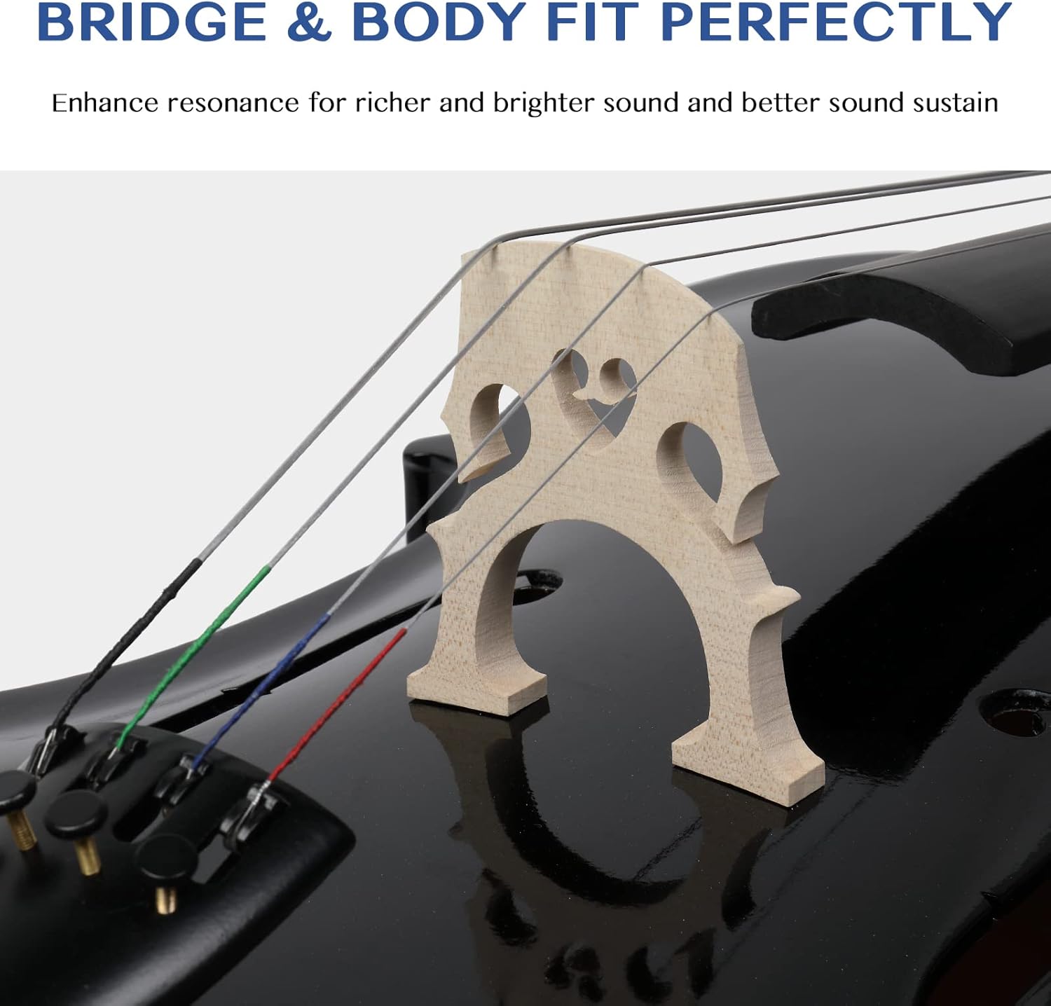 Ktaxon Full-Size Cello, Beginner Cello 4/4, Acoustic Cello Set with Portable Bag, Bow, Rosin, Bridge, Adults & Kids String Musical Instruments(Black)