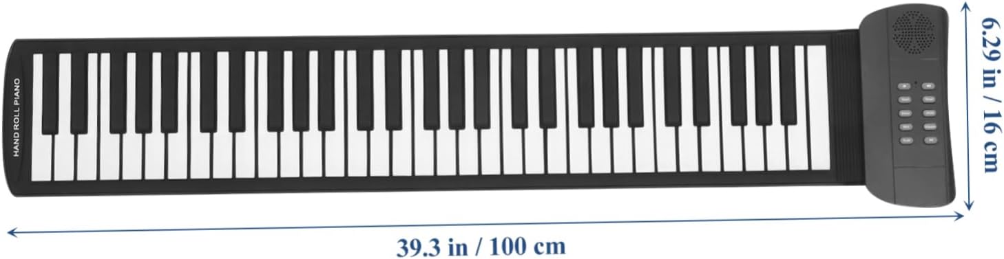 BESPORTBLE Keys Portable Up Piano Digital Music Keyboard with Tones Rhythms Lightweight Easy to Use for Beginners Music Enthusiasts USB Connection
