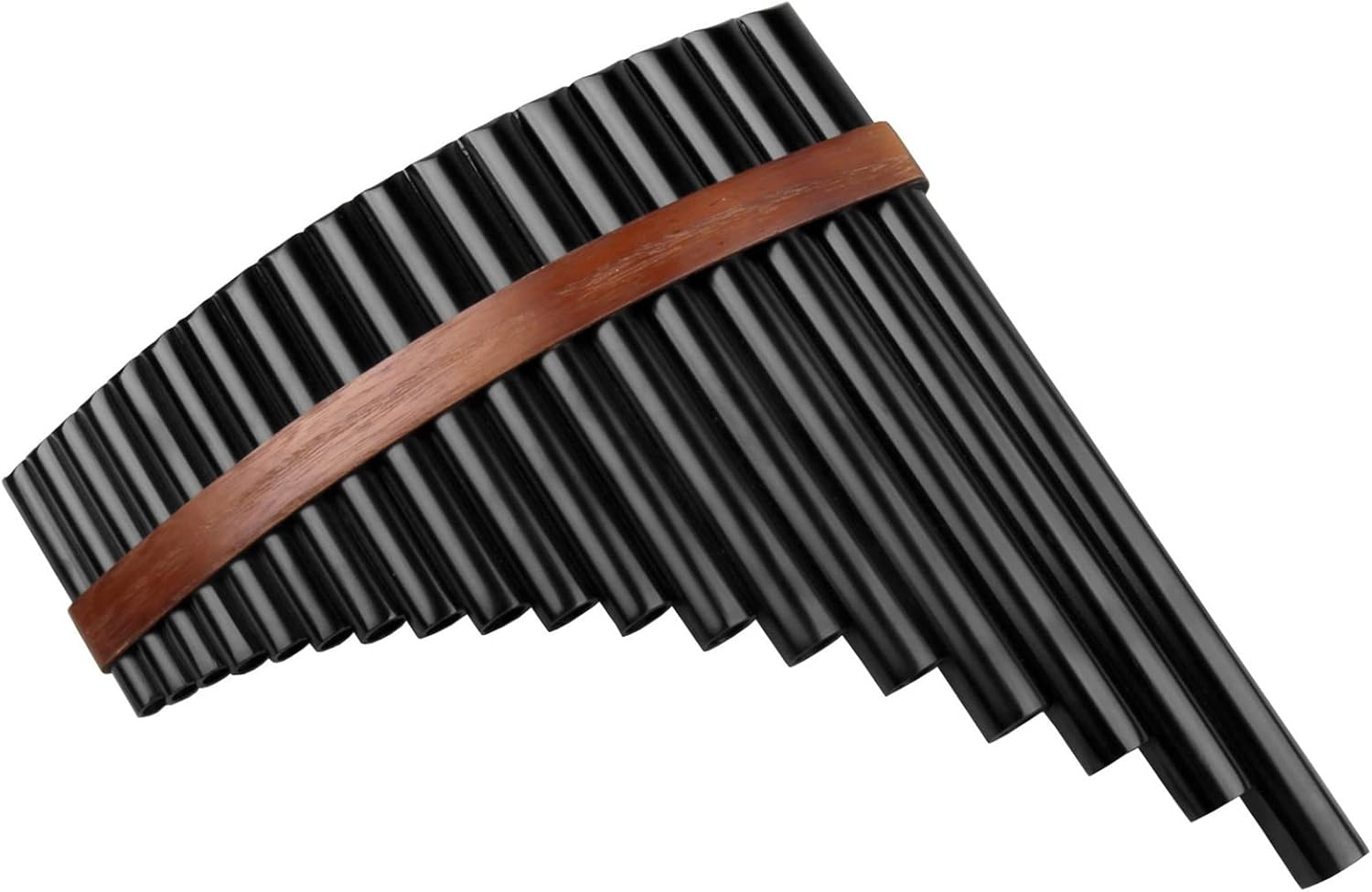 18 Pipes Brown Pan Flute F Key Panpipes Woodwind Instrument Traditional Musical Instrument Bamboo Pan Flute (Color : Left)