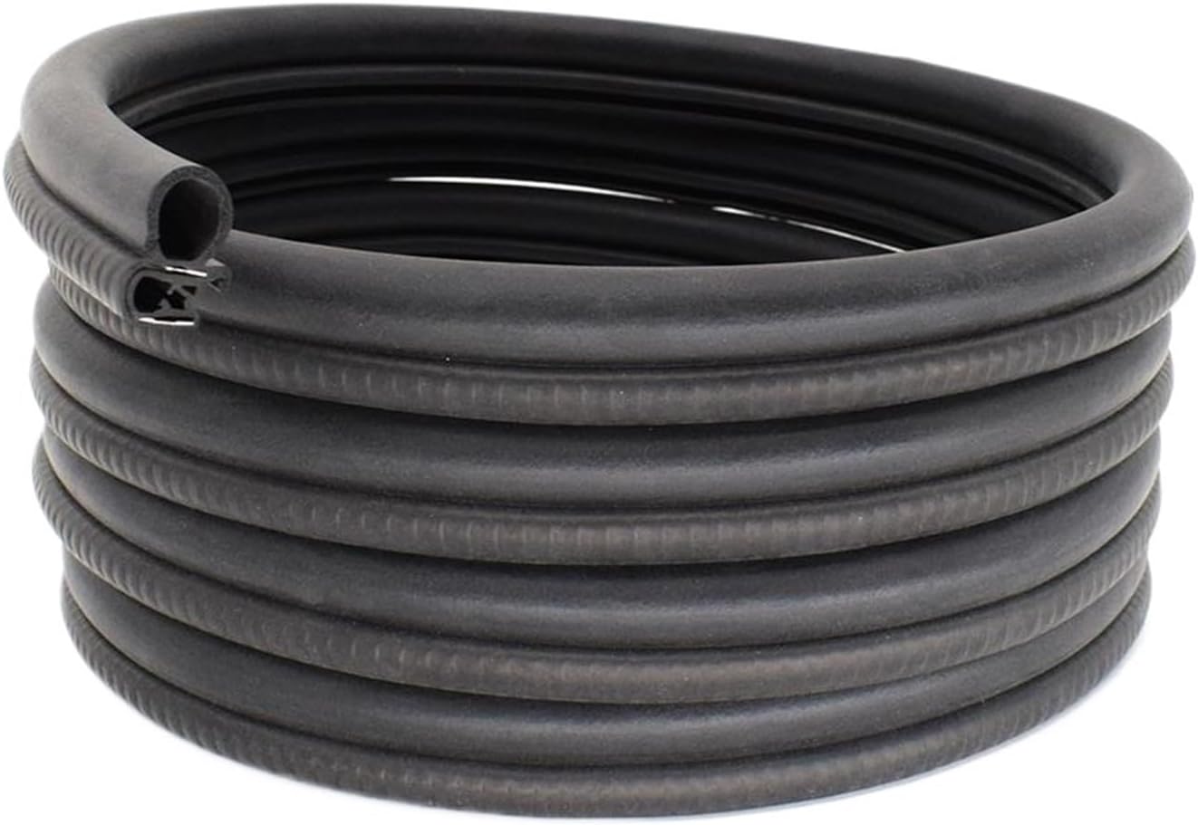 10ft Car Door EPDM Trim Seal Strip with Side PVC Bulb for Car Boat Truck RVs and Home Applications Sealing Universal Dustproof
