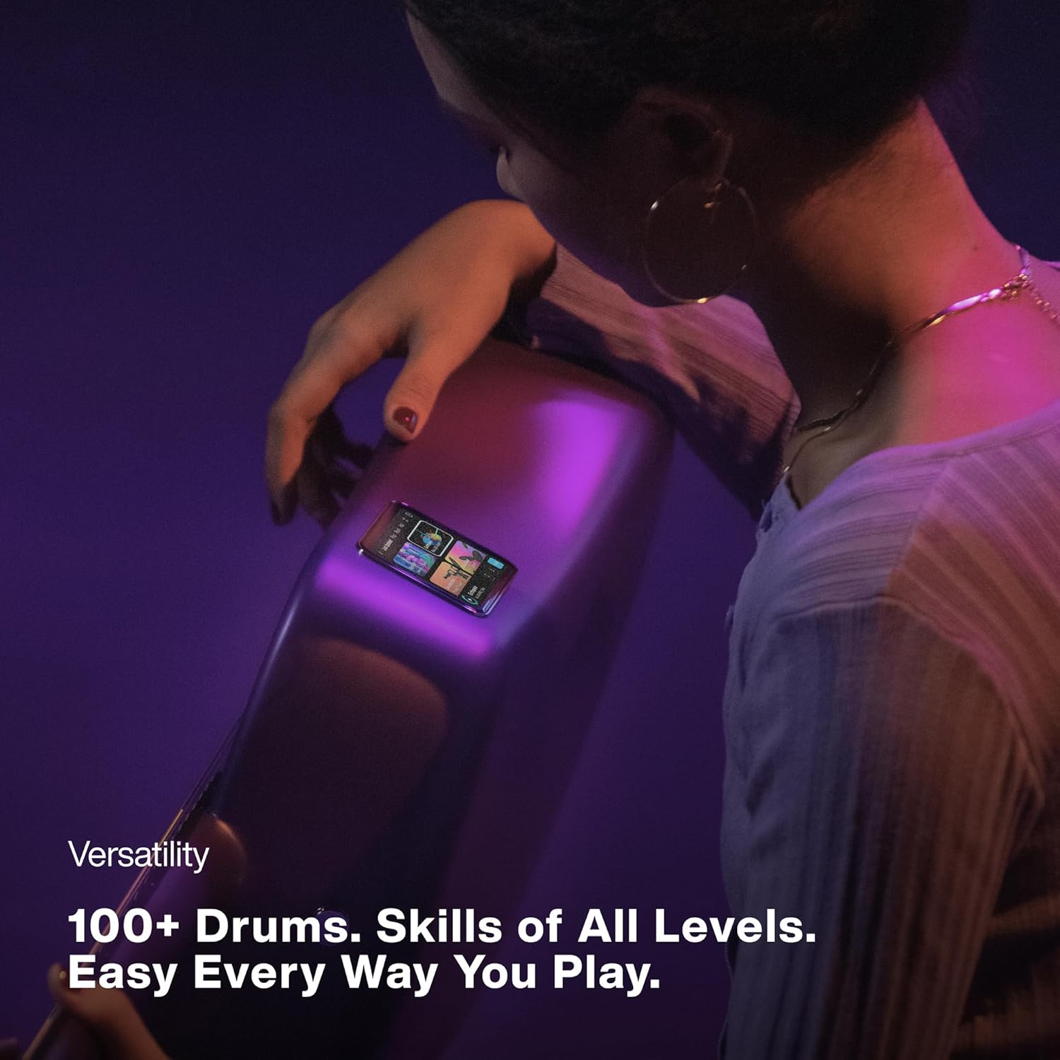 LAVA ME 4 Acoustic Electric Guitars Carbon Fiber Travel Smart Audio Guitar with 3.5 inch TouchScreen, HILAVA 2.0 System, Right-handed, FreeBoost 3.0, Airflow Bag (36INCH Purple)