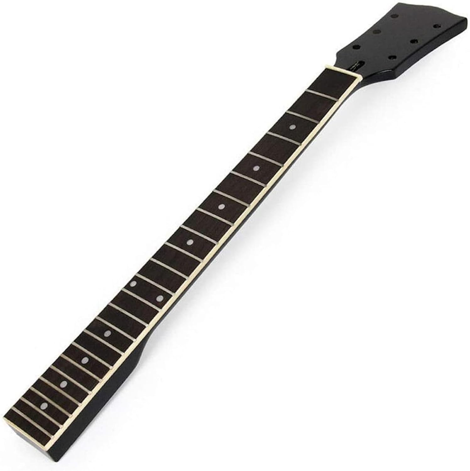 Replacement Guitar Neck Glossy Black 22-fret Maple Electric Guitar Neck Rosewood Fingerboard
