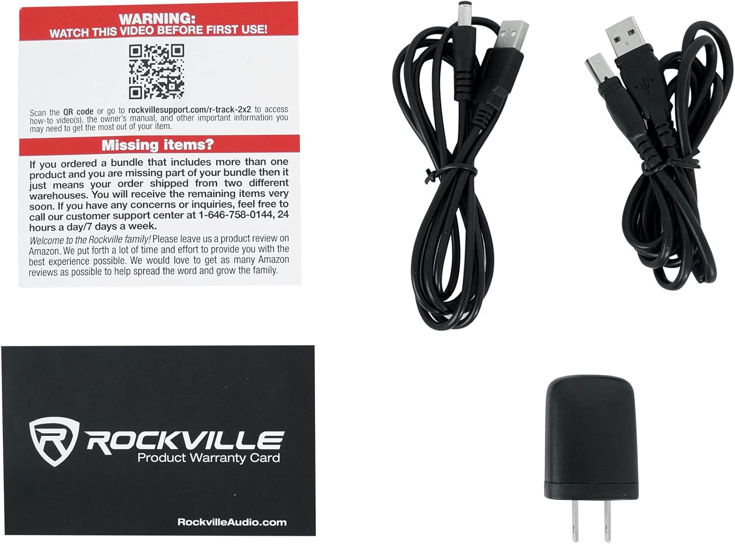 Rockville R-TRACK 2x2 USB 2.0 Audio Interface, 24-Bit/192kHz, 2 Mic-Pres with Combo Jacks, MIDI I/O, Phantom Power, for Studio Recording and Podcasting