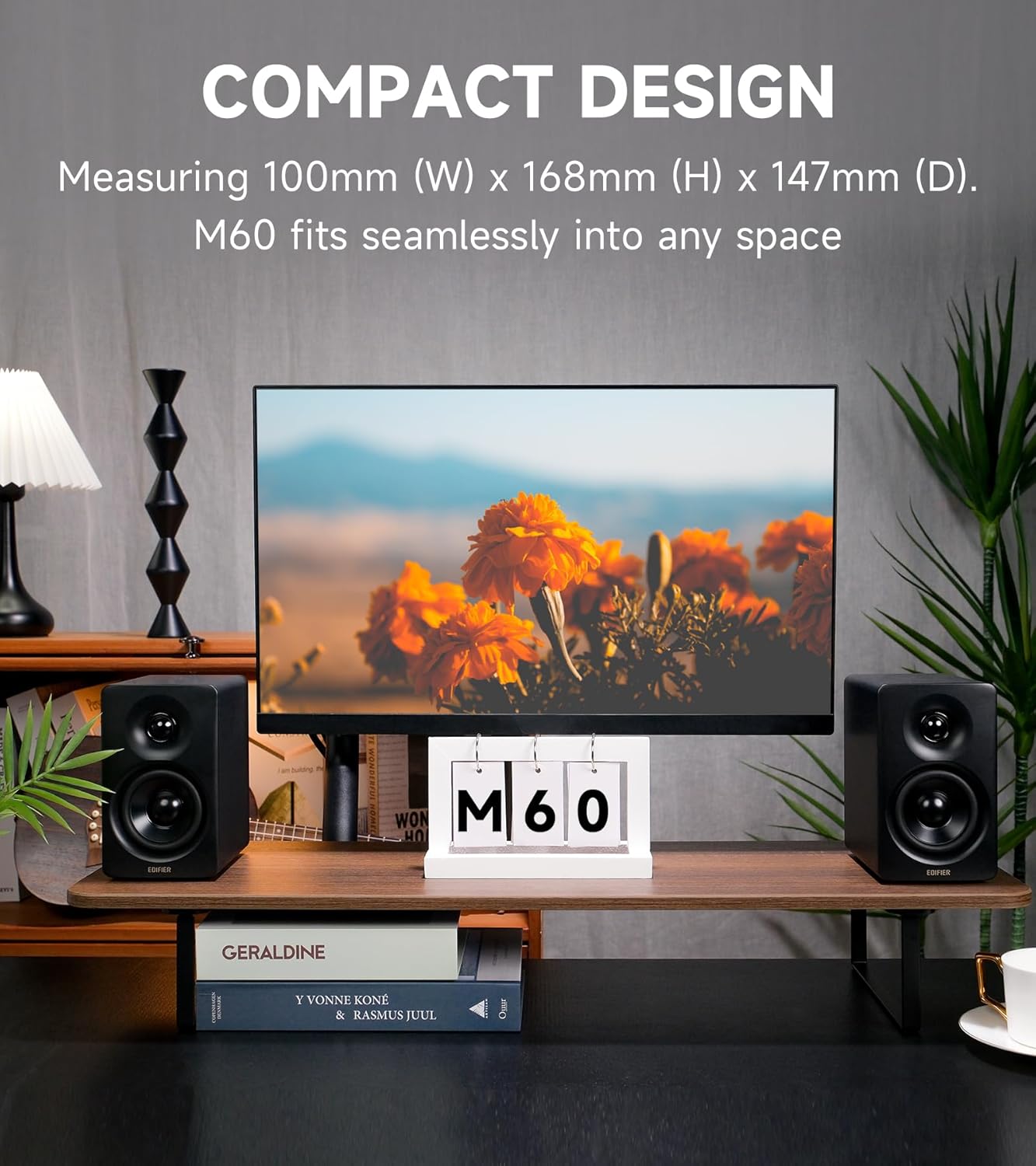 Edifier M60 Multimedia Speaker Bluetooth 5.3, 66W RMS, Hi-Res Audio & Hi-Res Wireless Audio, LDAC,3