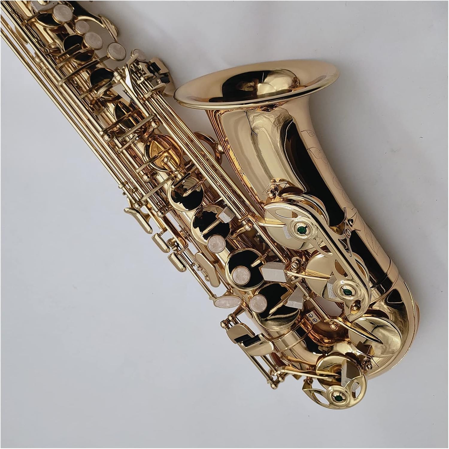 EB Tune Alto Saxophone E Flat Musical Instrument Brass Gold Lacquer Sax with Case and Accessories Student Saxophone