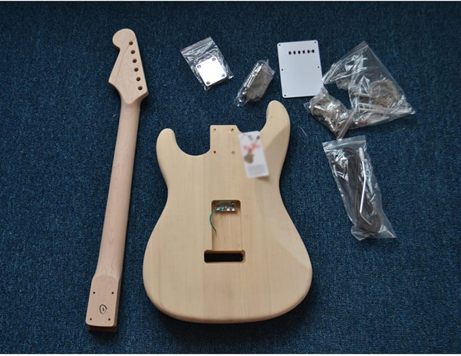 41 Inches Unfinished Electric Guitar with All Set Hardware DIY Your Own Electric Guitar Unfinished Guitar Set