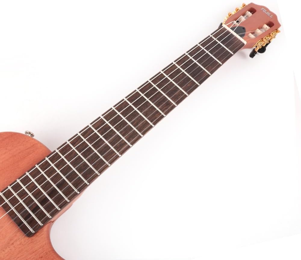 Fojill Electric Classical Guitar Classic Nylon String Travel Portable Silent Practice Guitars Mahogany Body Neck Rosewood Fretboard With Gig Bag