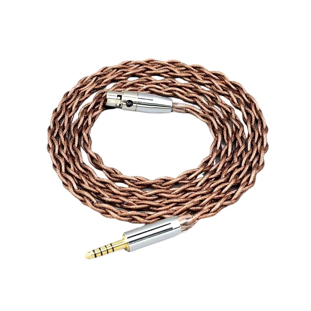 99% 24k Gold 7n Pure Silver for DT1770 DT1990 PRO K181 pro M220 Graphene Shield Earphone Cable 8563(XLR 4 Pole Male,2m)