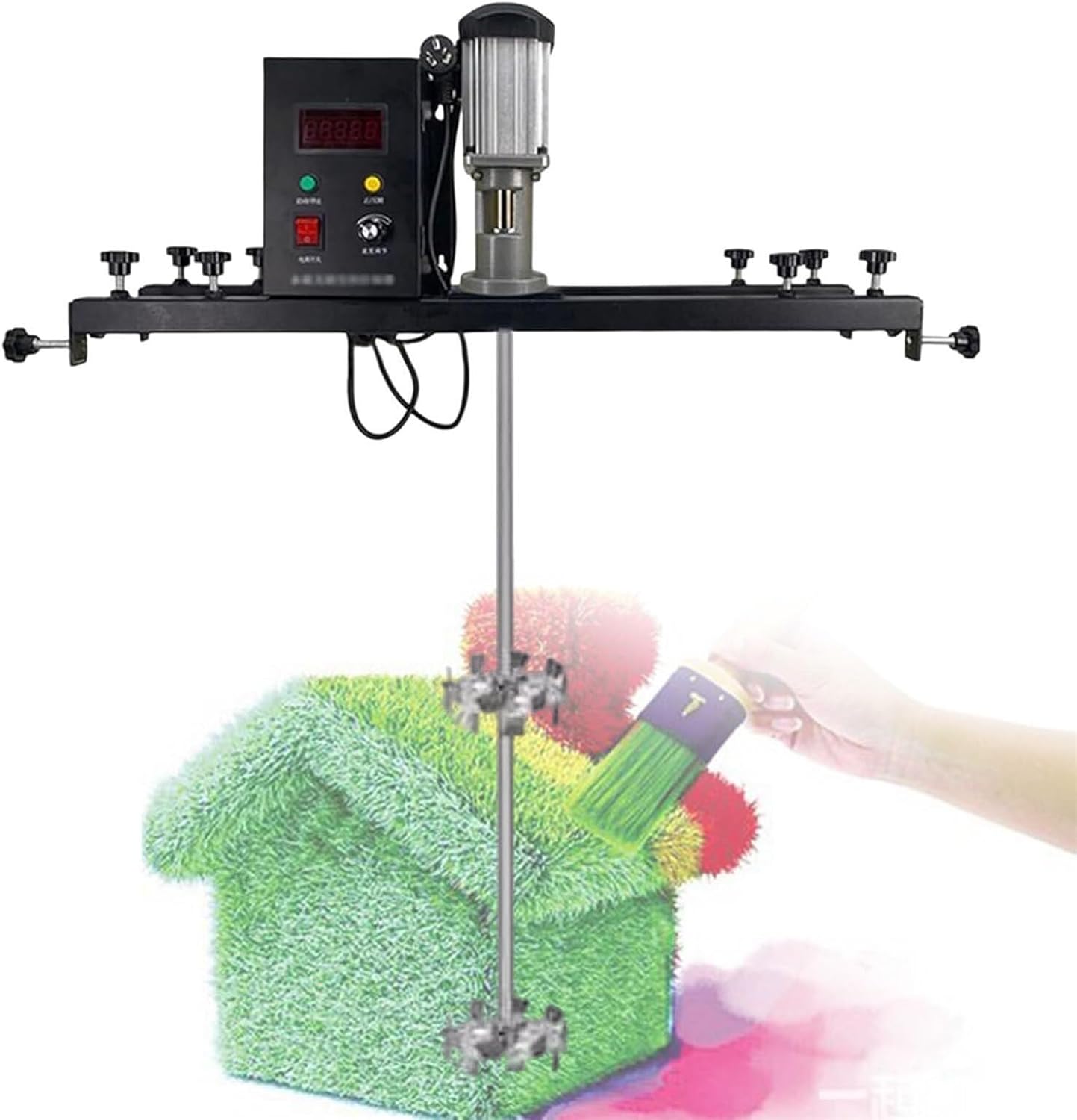 Paint Mixing Equipment Agitator,Mixer Machine with Support Hanger,980W Agitator for Plaster,for Dissolver Mixer(B