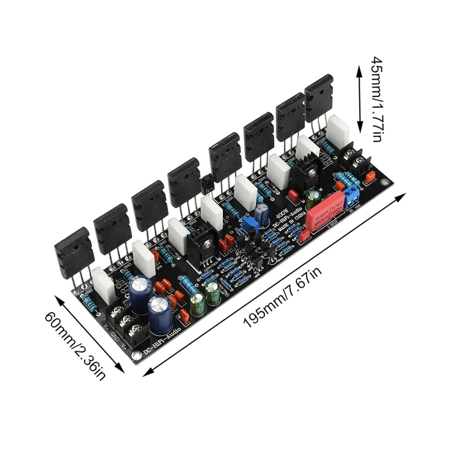 Version Mono 400W Digital Sound Amplifier Board 1943+5200 20V-90V HiFi High Power Audio Amplifiers AMP Module