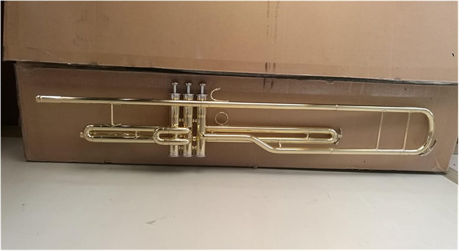 Student Trombone Gold Lacquer Piston Valves Trombone Trombone Kit