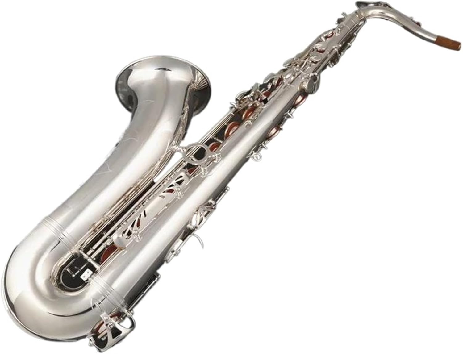 Beginner saxophone Professional Tenor Saxophone Bb Tune Exquisite Silver Plated Woodwinds Instrument With Mouthpiece Case