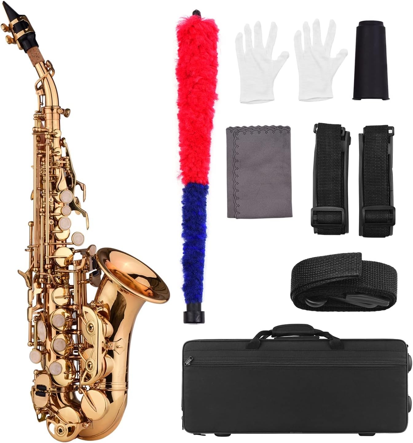 TSTS Mini Bb Saxophone Brass Material Gold Laquer Surface Woodwind Instrument Brass Sax Full Kit