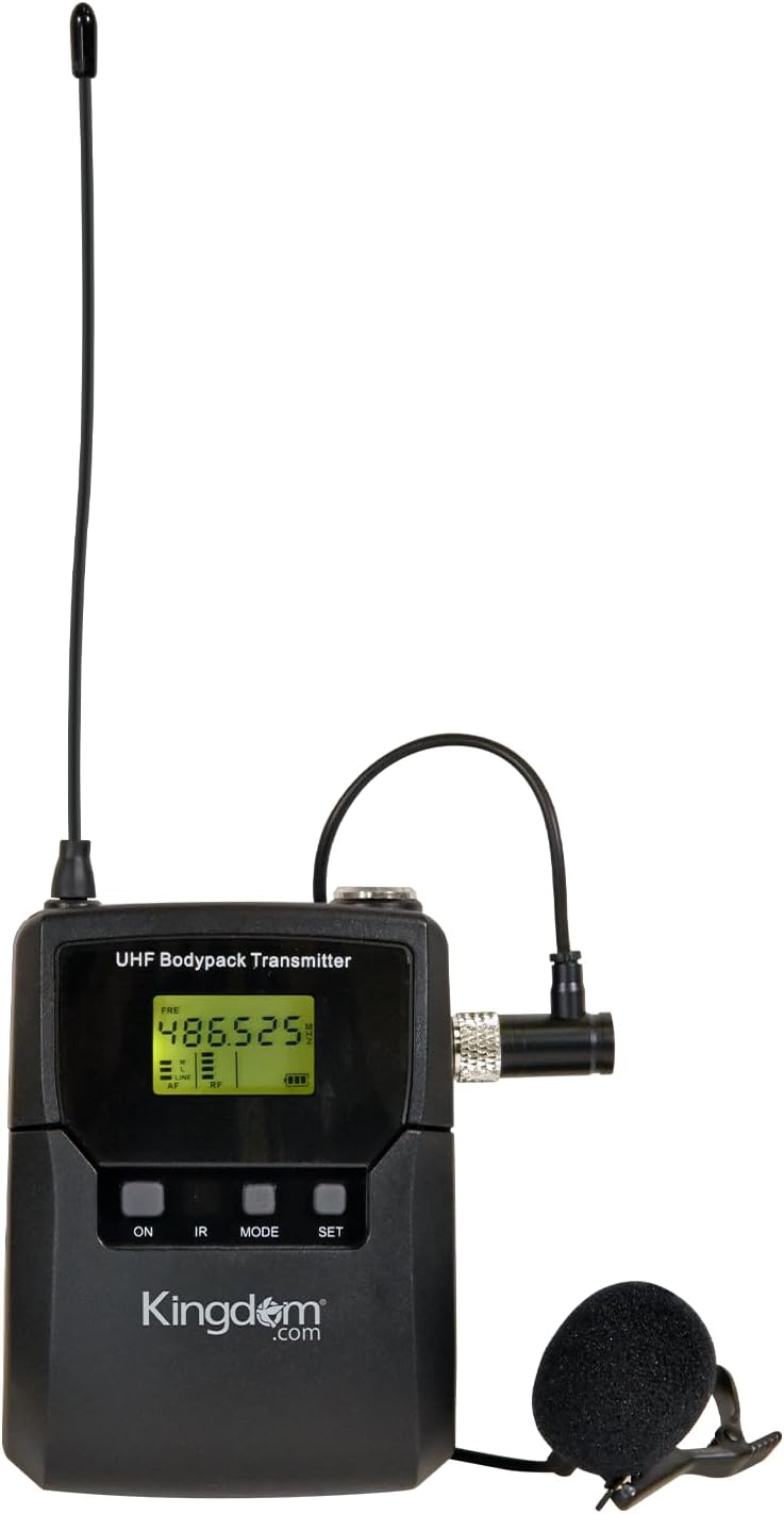 Kingdom Professional Wireless Mic System – 1000 Channel UHF Microphone System Speech with 2 Handheld, 2 Bodypack & Lapels for Speech, Singing, Church, Presentations, Karaoke, DJ, Party, and Classrooms