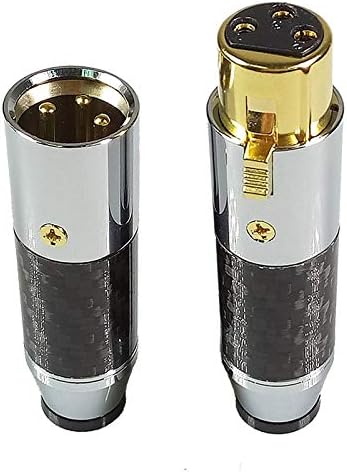 Davitu Electrical Equipments Supplies - 10Sets/lot 3 Pin XLR Connector Luxury 3 Pole XLR Male Plug + Female Jack Socket Microphone Plug Jack Adapter Wire Connector - (Color: Mixed(5 Black 5 Red))