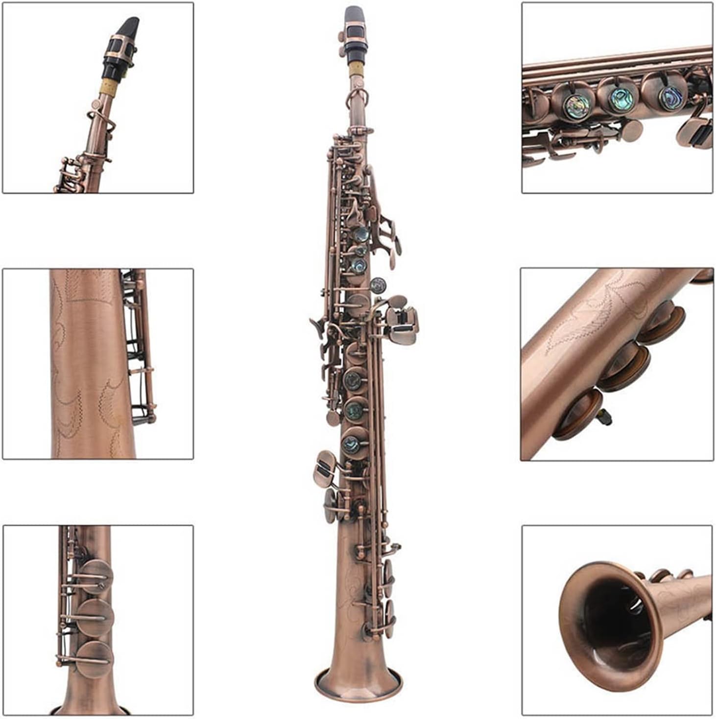 Saxophone Bb Copper Woodwind Musical Instrument with Case Beginner Saxophone
