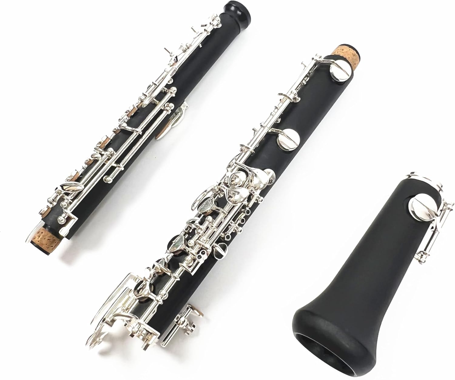 Professional C Key Oboe Semi-automatic Style Woodwind Instrument with Oboe Reed Gloves Leather Case Carry Bag
