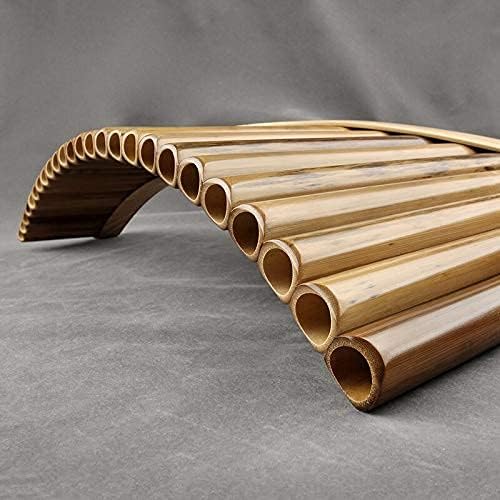 Pan Flute 25 Pipes C Key Sptted Bamboo Pan Flute Traditional Romanian Woodwind Instrument Handmade Pan Pipe