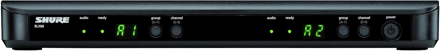 Shure BLX88 Dual Channel Receiver - for use with BLX Wireless Systems, Transmitters Sold Separately | J11 Band (BLX88=-J11)