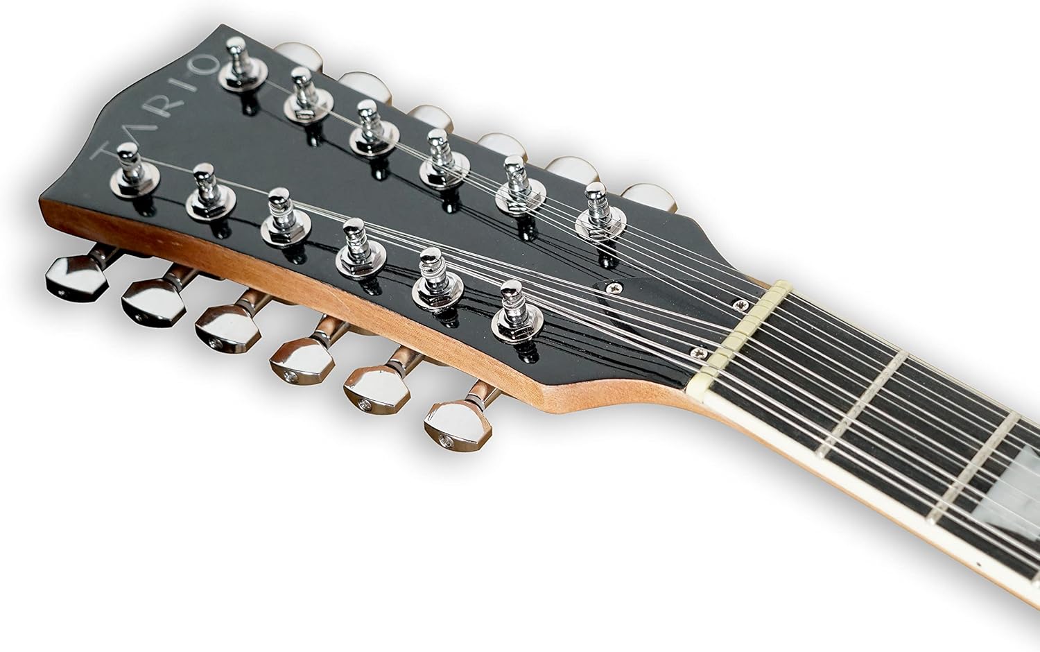 TARIO Double Neck Electric Guitar Double Head Electric Guitar 12 String & 6 String Mahogany Body Mahogany Neck