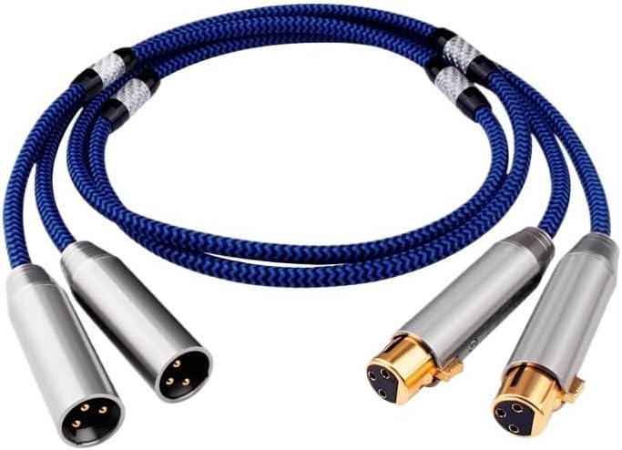 HiFi XLR Audio Cable 6N OCC 3 Pin High Performance 2XLR Female to Male Cable(Upgraded Version,1.5m)