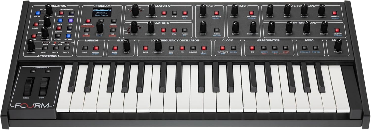 Sequential Fourm Compact Polyphonic Analog Synthesizer