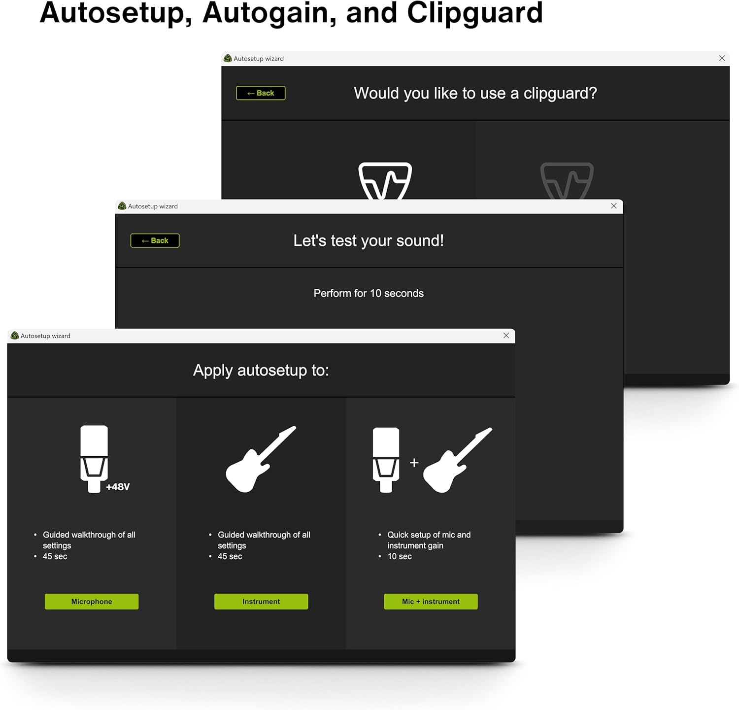 CONNECT 2 – The most user-friendly Audio Interface with XLR and Hi-Z input - Sound sensational with just a few Clicks – Autosetup, Clipguard, Compressor, Denoiser - 3 Preamp Sounds