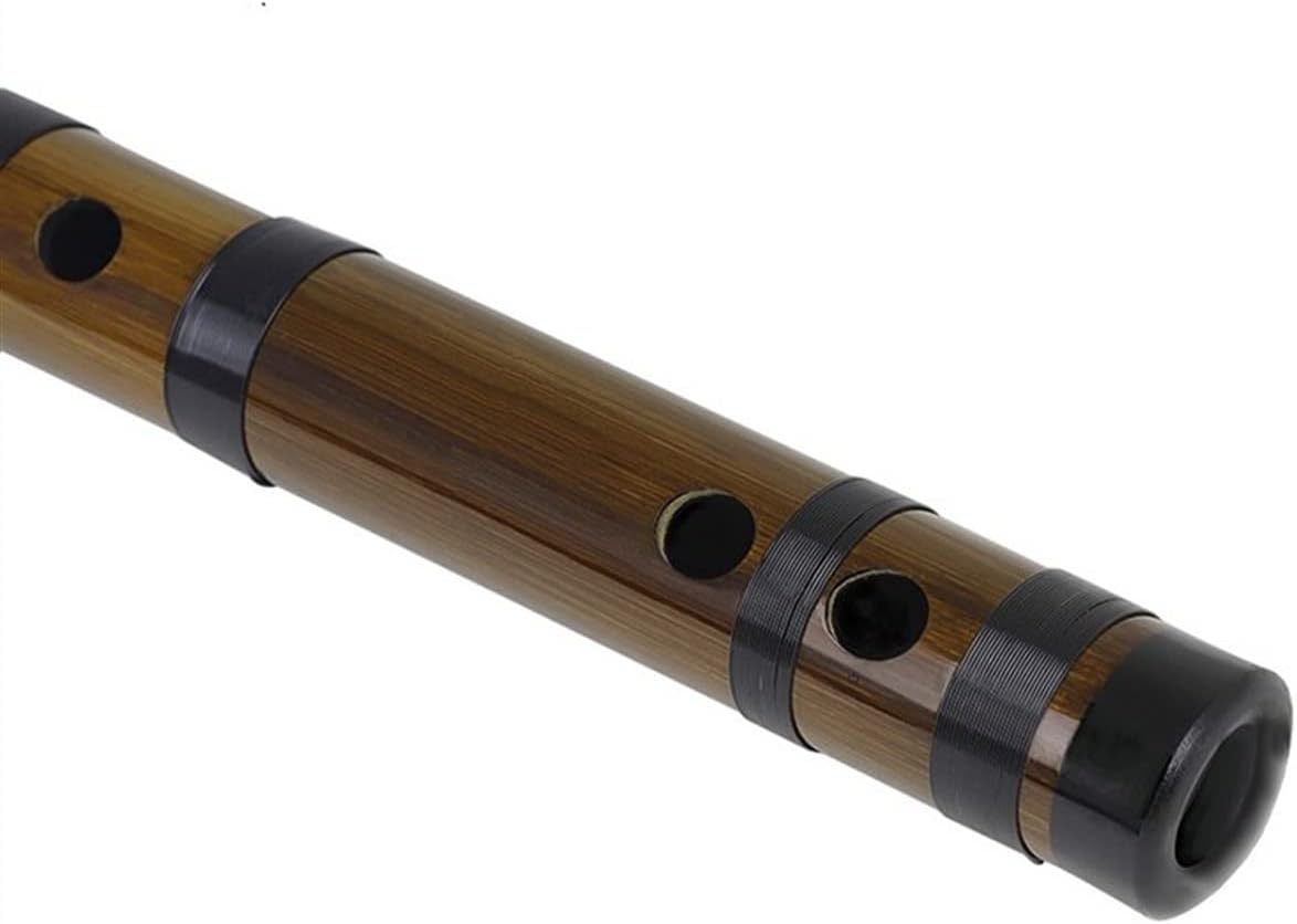 Bamboo Flute Traditional Woodwind Instrument C D E F G Key Chinese Transverse Flute Dizi with Case (Color : F Key)