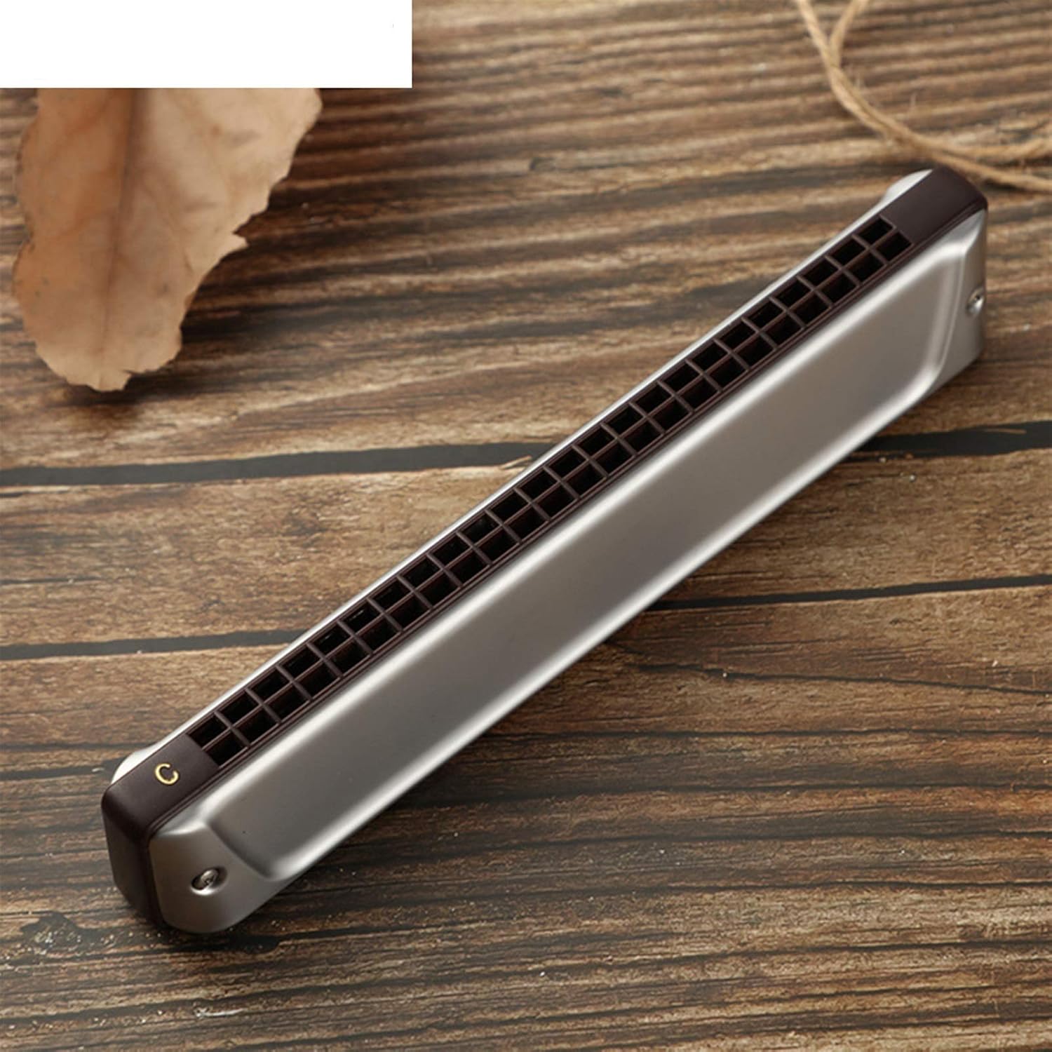 SUOFEILAIMU Tremolo Harmonica Key of C 24 Holes Harp Phosphor Bronze Reeds ABS Comb Musical Instruments (Color : Key of D)