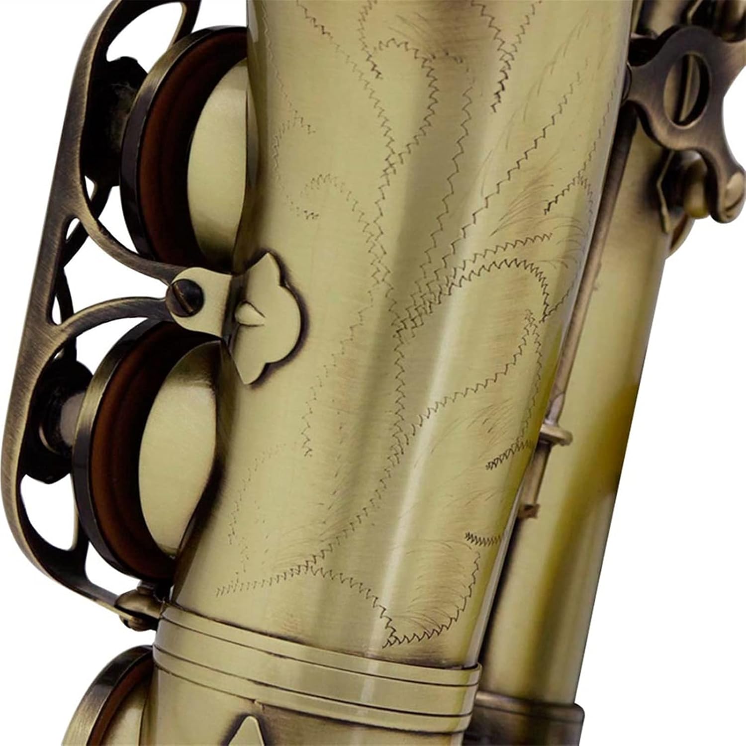 KESHUO Vintage Style Bb Saxophone Brass Material Woodwind Instrument with Case Gloves Cleaning Cloth Brush Sax Strap Mouthp Brass Sax Beginners Kit