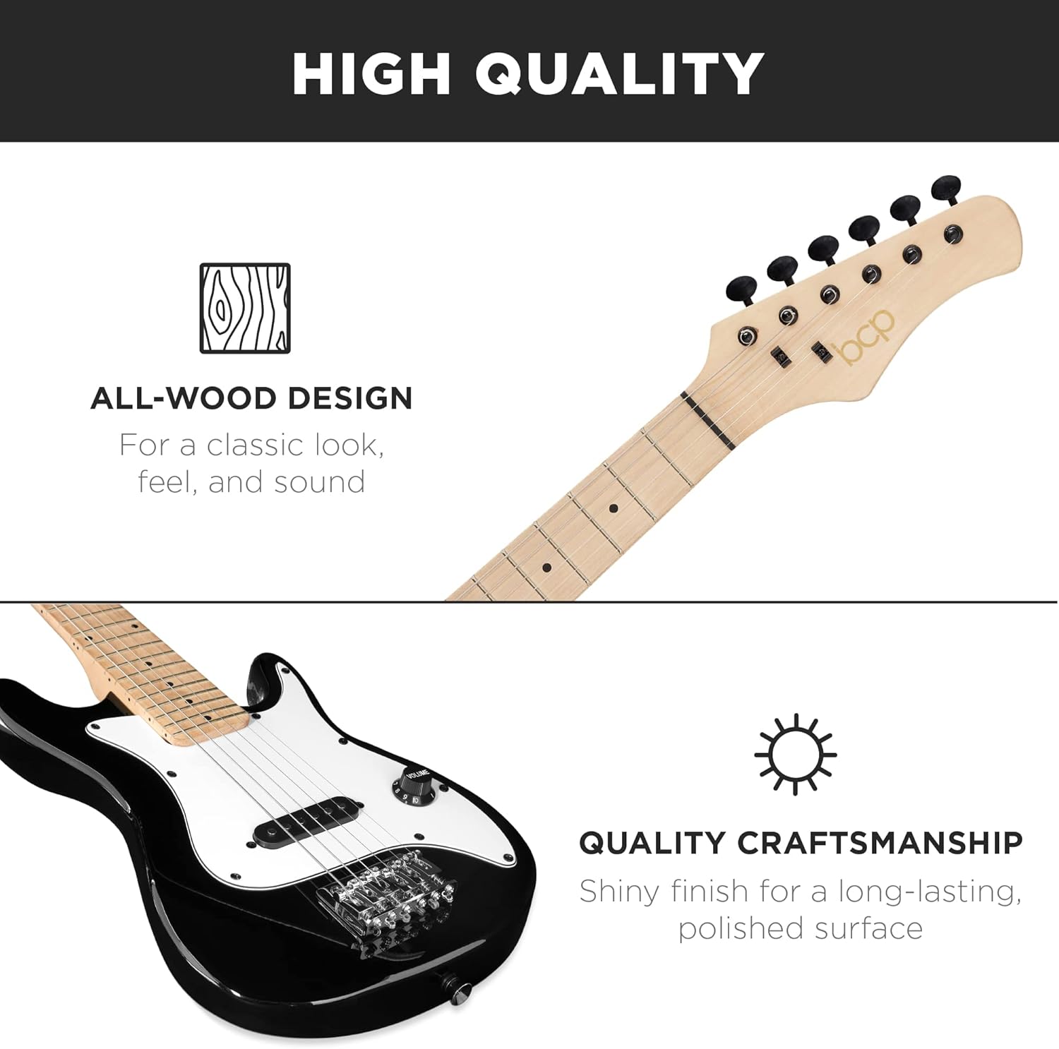 Best Choice Products 30in Kids Electric Guitar Beginner Starter Kit w/ 5W Amplifier, Strap, Gig Bag, Strings, Picks - Black